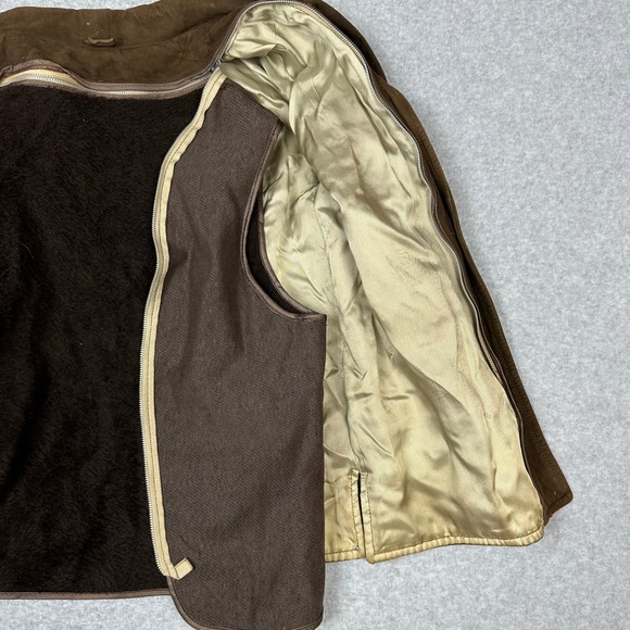 Vtg Sears The Leather Shop Supple Suede Jacket Zip-Out Vest Liner 751-2655 - Picture 16 of 16